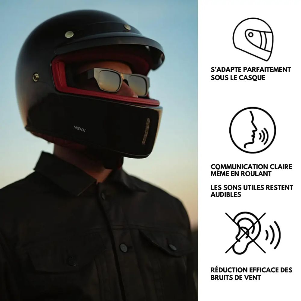 RideQuiet™ | Fini les sifflements et les bourdonnements sous le casque moto
