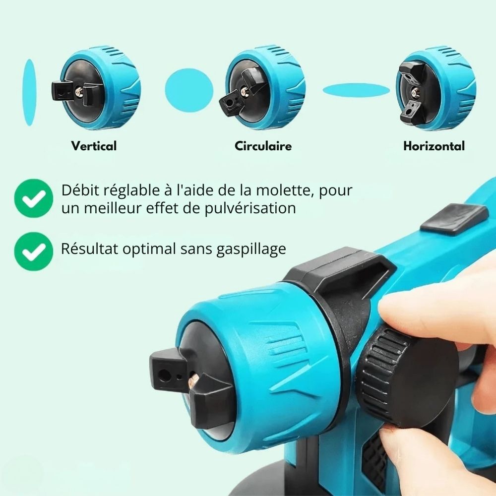 SprayPro™ | Pistolet à peinture sans fil, finition professionnelle