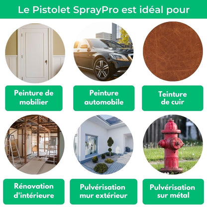 SprayPro™ | Pistolet à peinture sans fil, finition professionnelle