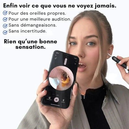 CleanEar Pro™ | Hygiène auriculaire High tech avec vision totale