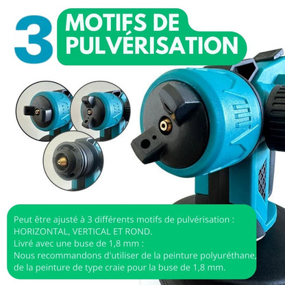 SprayPro™ | Pistolet à peinture sans fil, finition professionnelle
