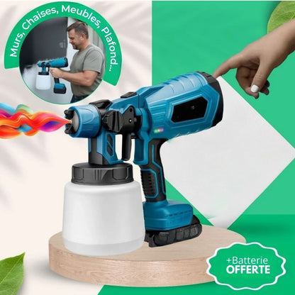SprayPro™ | Pistolet à peinture sans fil, finition professionnelle