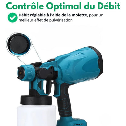 SprayPro™ | Pistolet à peinture sans fil, finition professionnelle