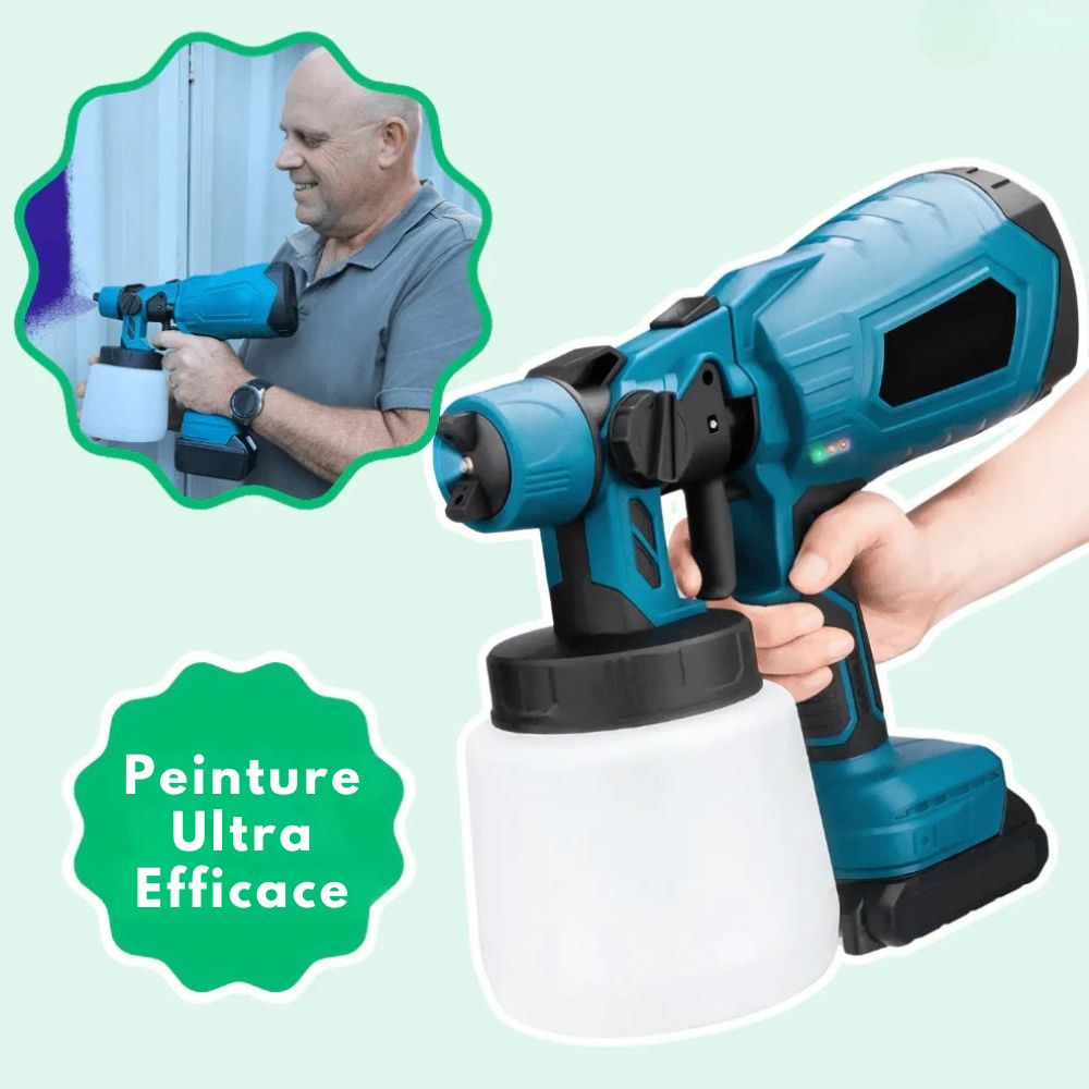 SprayPro™ | Pistolet à peinture sans fil, finition professionnelle
