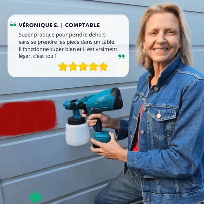 SprayPro™ | Pistolet à peinture sans fil, finition professionnelle