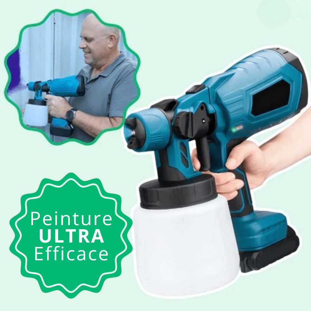 SprayPro™ | Pistolet à peinture sans fil, finition professionnelle